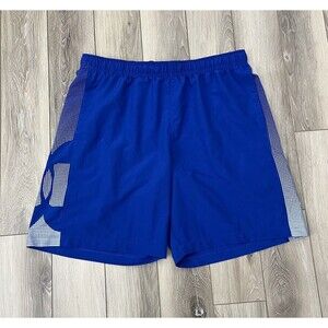 Under Armour Heatgear Loose Fit Blue/Black Woven Athletic Shorts Mens Sz XL